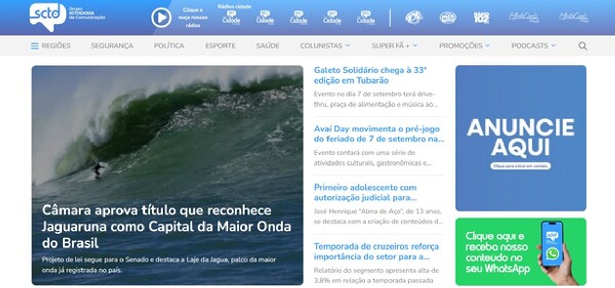 Grupo Catarinense de Rádios passa a se chamar SCTODODIA e lança novo portal digital