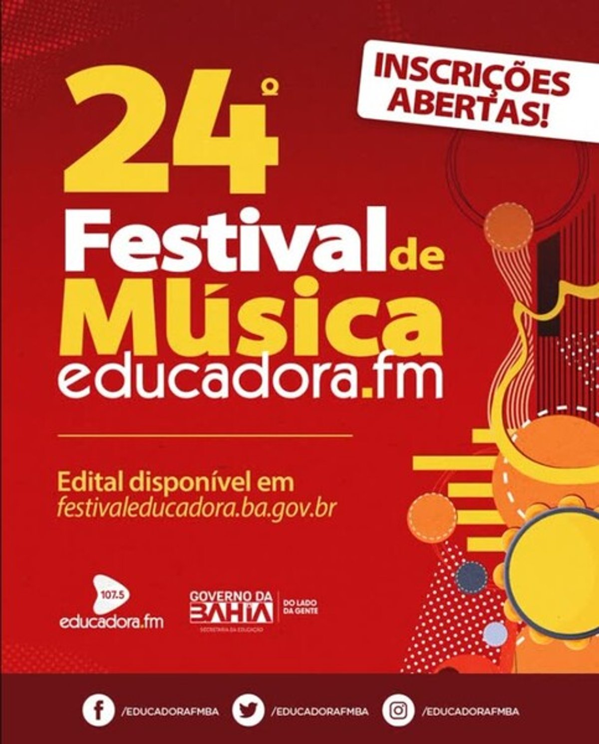 Festival de Música da Educadora FM segue com inscrições abertas para estudantes da rede estadual da Bahia
