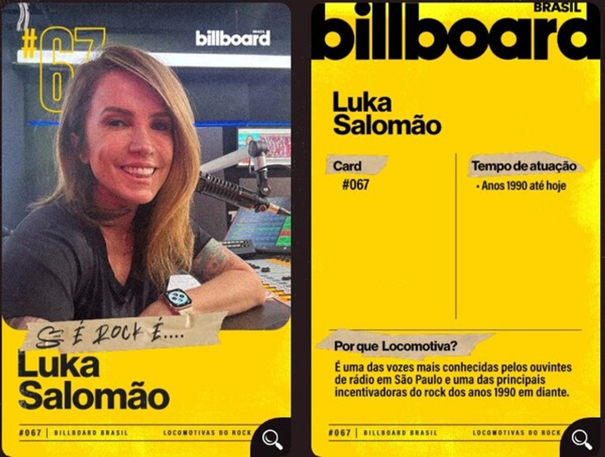 Billboard Brasil destaca profissionais em lista que celebra ícones do rock nacional; locutora Luka integra a lista