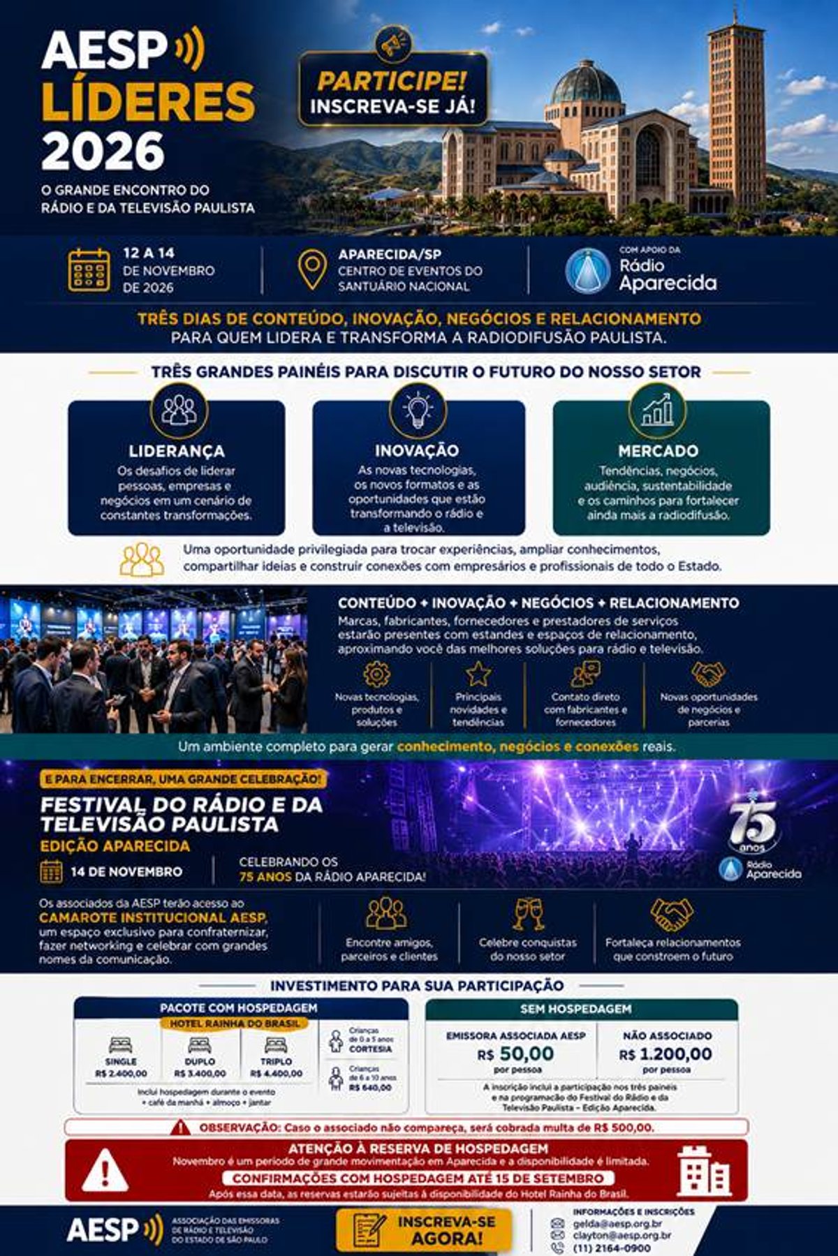 AESP Líderes 2026 será realizado em novembro em Aparecida (SP)