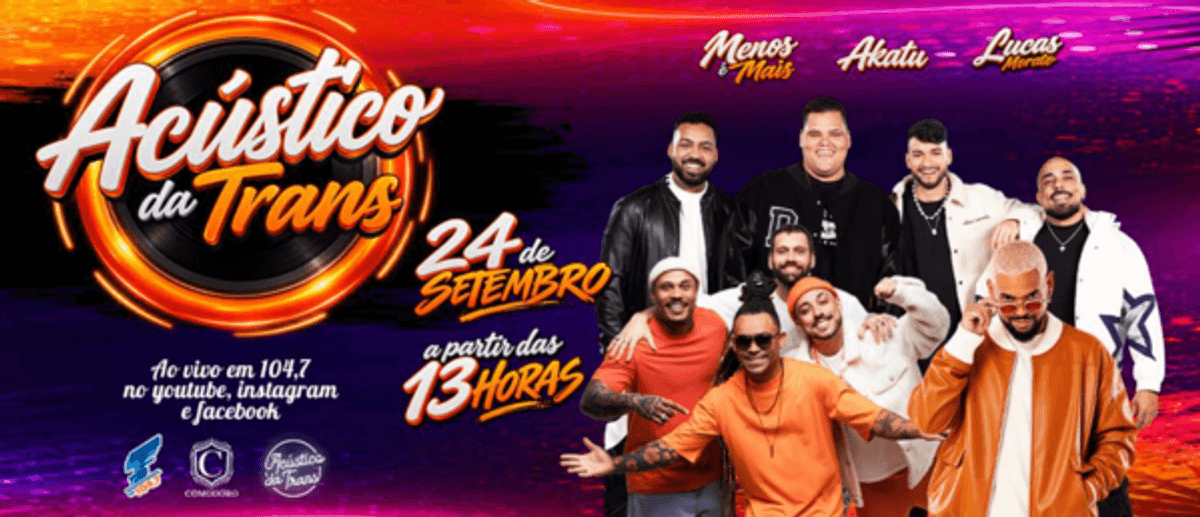 Menos é Mais será atração principal do Acústico da Trans em setembro; evento terá Akatu e Lucas Morato