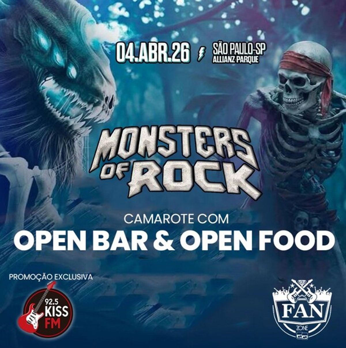 Kiss FM promove ações ligadas ao Monsters of Rock e sorteia experiências com artistas e área VIP