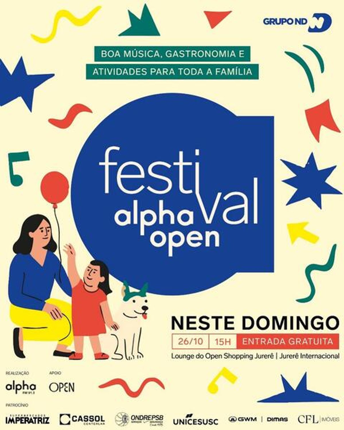 Alpha FM promove festival gratuito com atrações musicais em Florianópolis (SC)