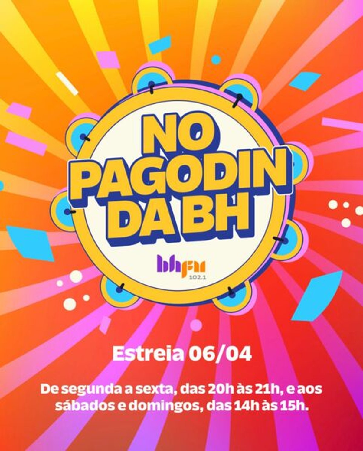 BH FM anuncia estreia do programa “No Pagodin da BH” para a próxima segunda-feira (6)