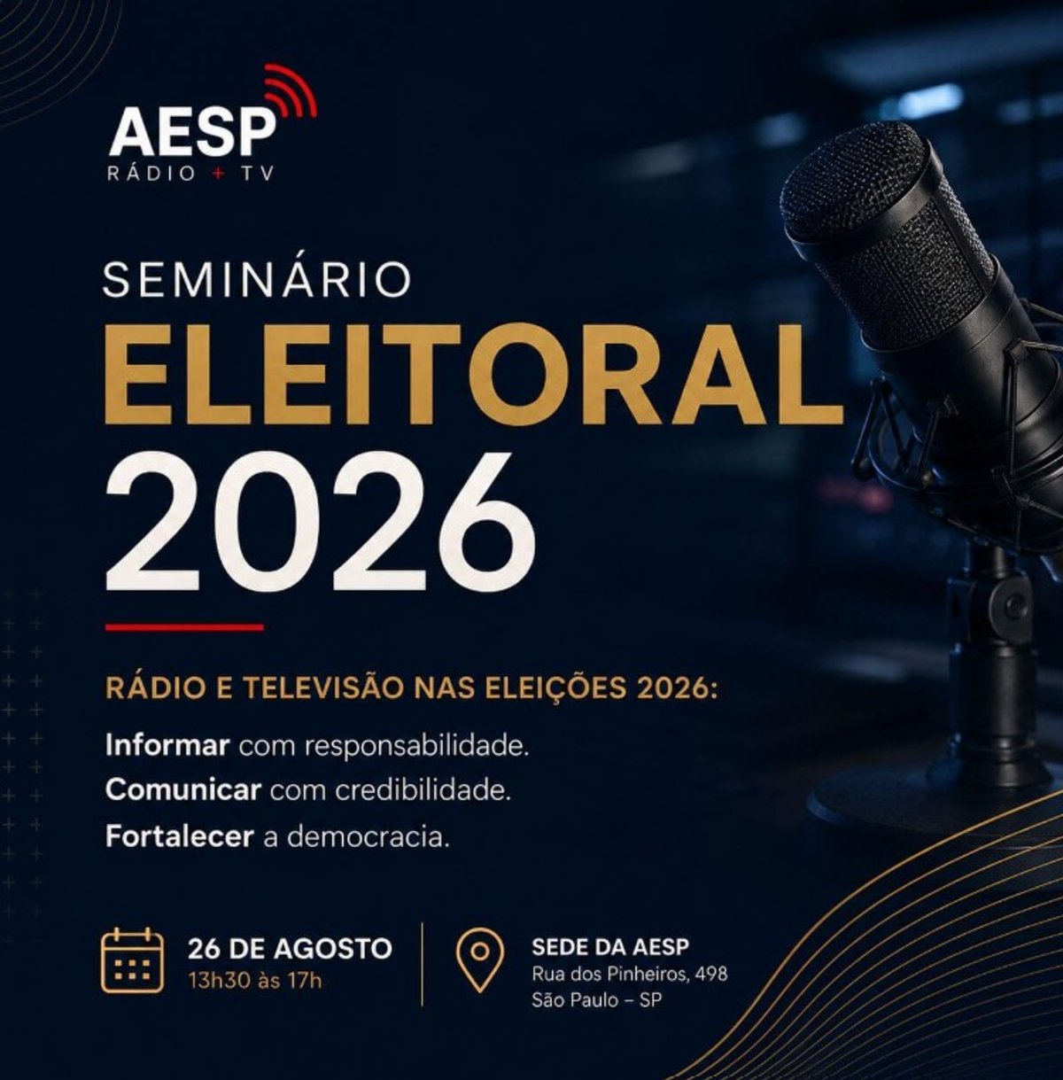 AESP reúne presidente do TRE-SP e especialistas em seminário sobre as Eleições 2026