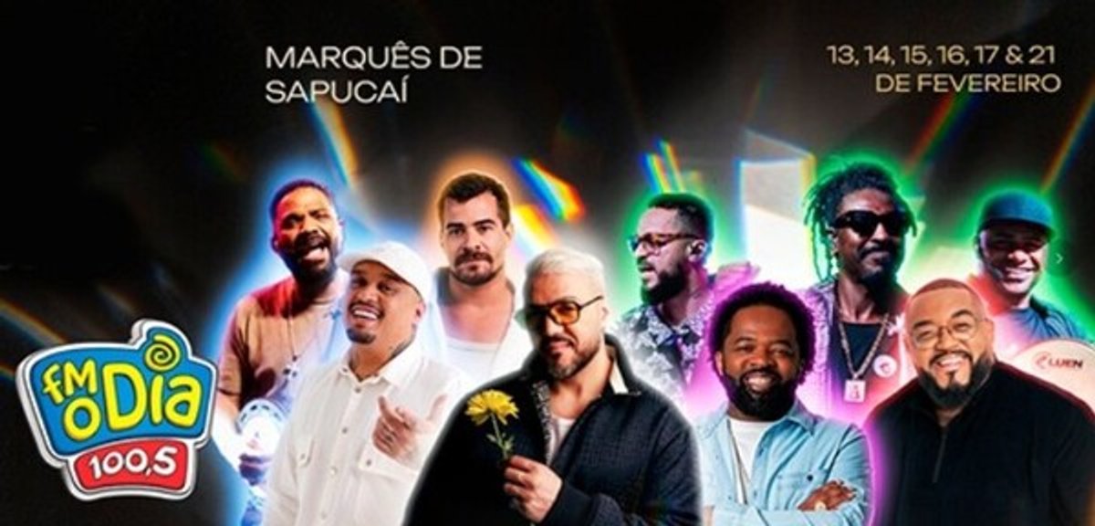 FM O Dia é a rádio oficial do Camarote Rio Praia 2026 no Sambódromo da Marquês de Sapucaí