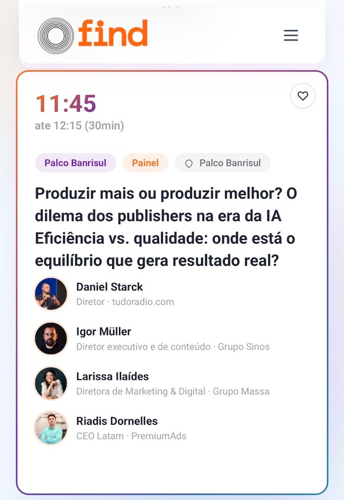 FIND 2026 destaca debate sobre produção e qualidade de conteúdo na era da inteligência artificial